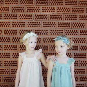 La Petite collection organic gauze cotton embroidered scalloped dress